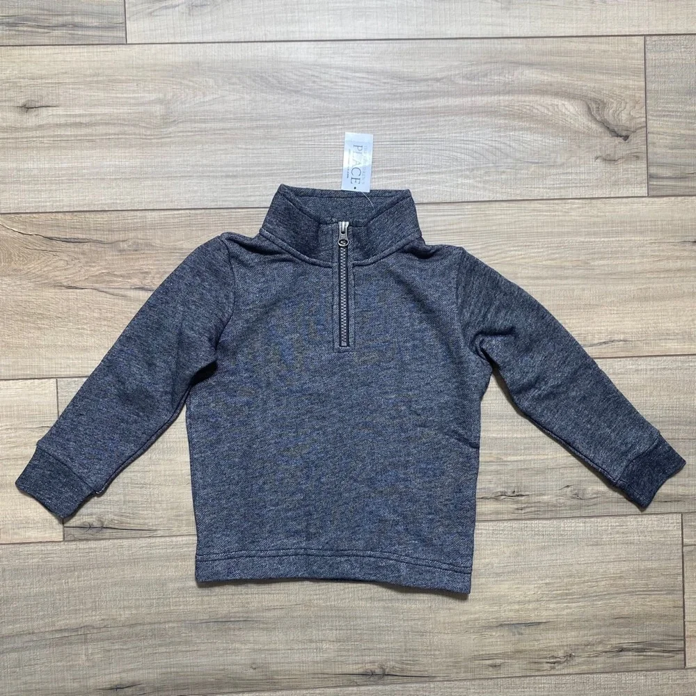 The Children’s Place Boys‎ Half Zip Mock Neck Pullover Size 3T Black